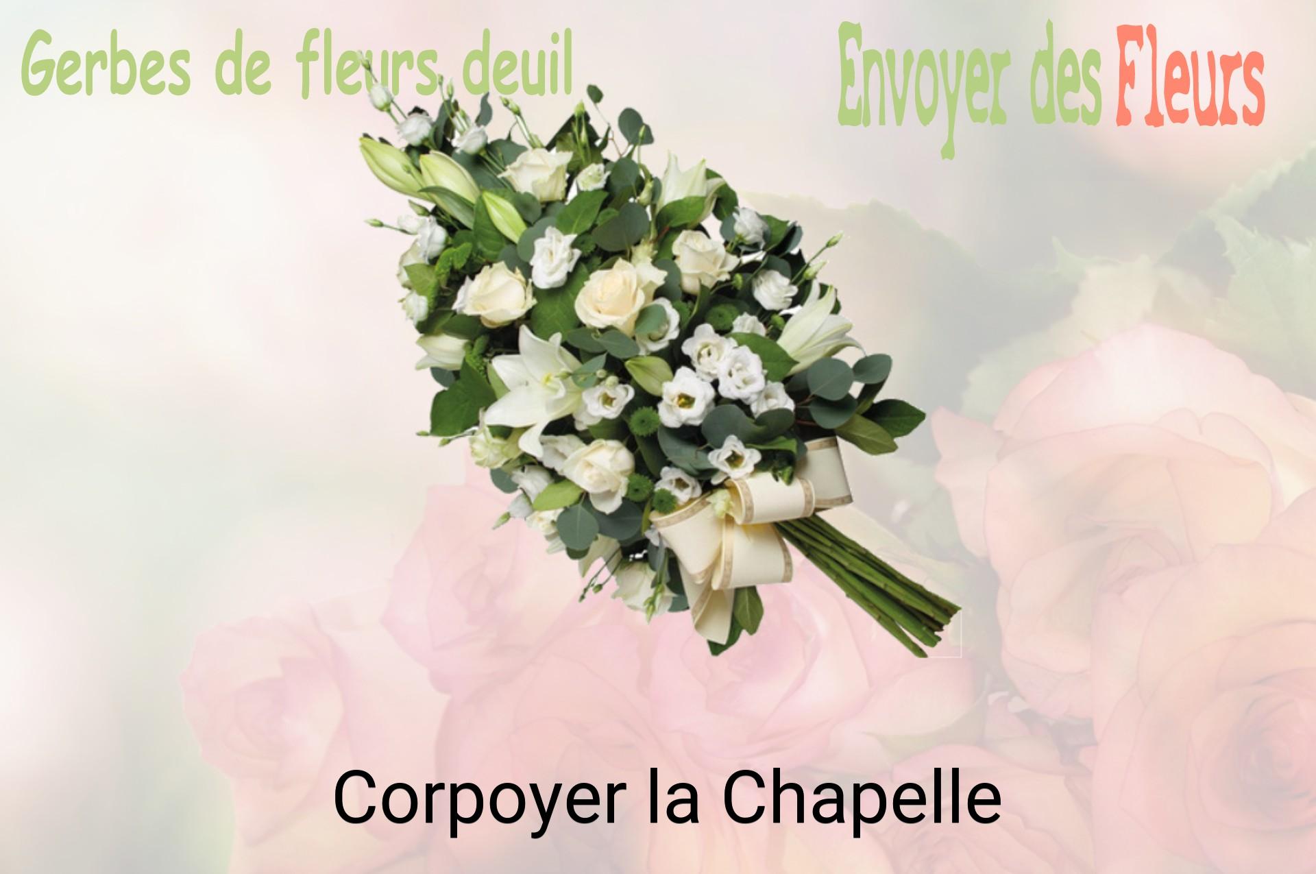 Gerbe de fleurs de deuil livrée à Corpoyer-la-Chapelle